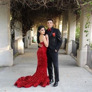 Red Sparkly prom dress